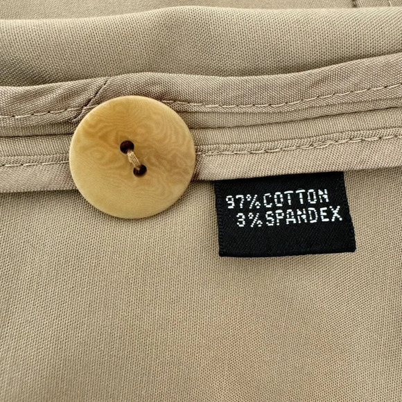 90s Vintage Linda Allard for Ellen Tracy Tan Mandarin Collar Blazer Size 12 - Picture 9 of 10